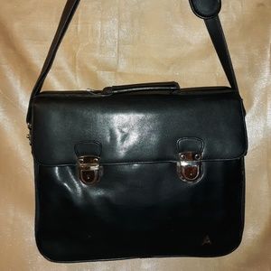 FAUX LEATHER BRIEFCASE BUSINESS LAPTOP BAG